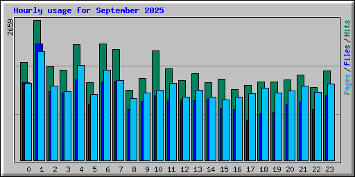 Hourly usage for September 2025