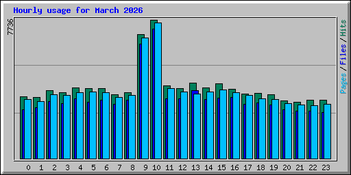 Hourly usage for March 2026