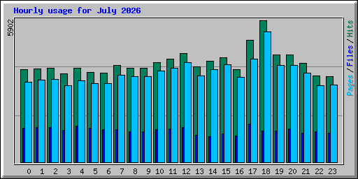 Hourly usage for July 2026